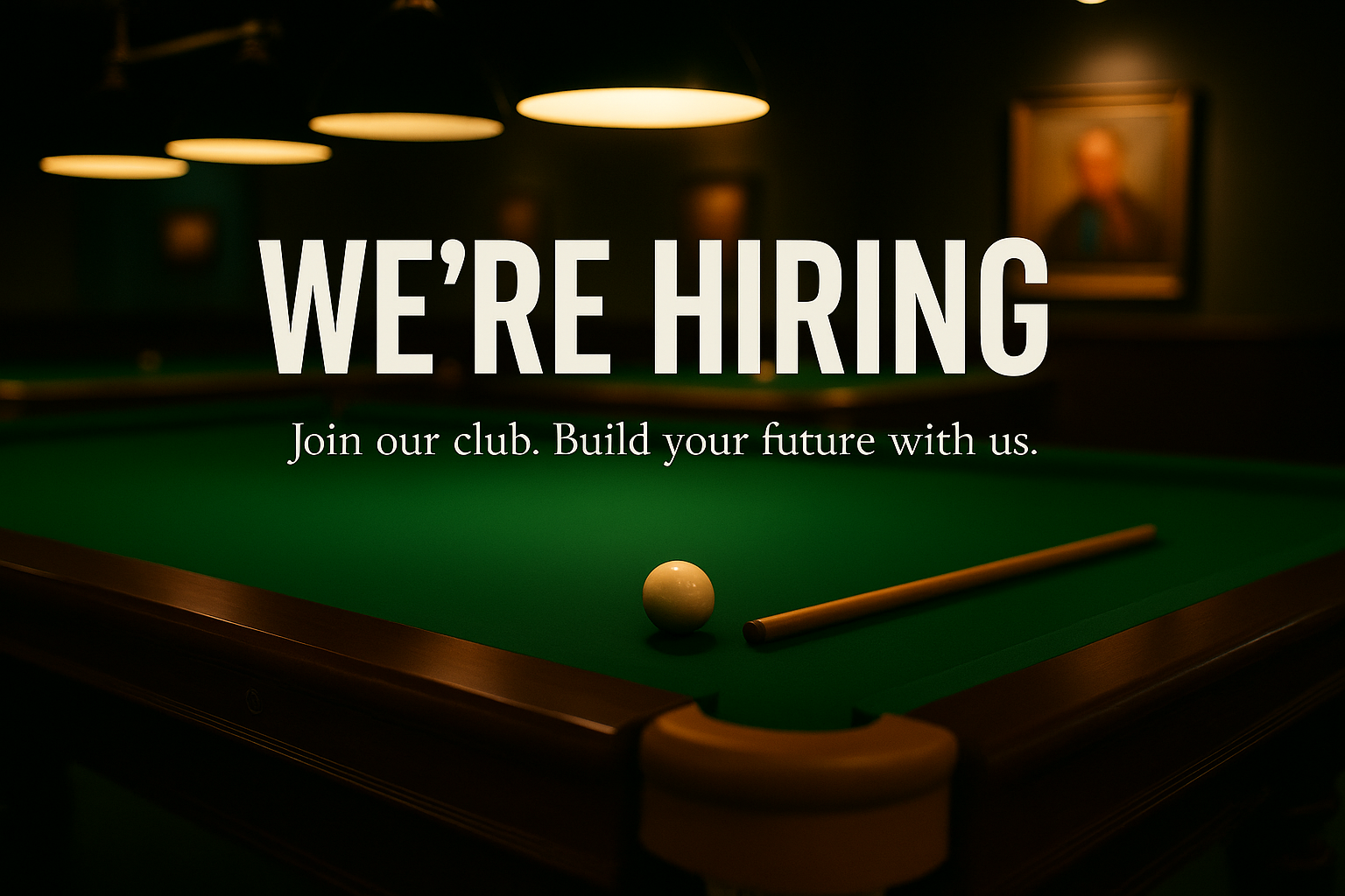 Job Vacancy in Parit Buntar. We're Hiring – Join Us – One Cue Sport Centre